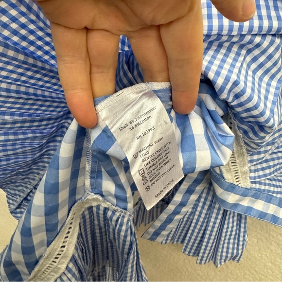 *Size 0 - THAKOON - Blue Gingham Mini Cotton Dress Rent the Runway RTR $395 msrp - Picture 9 of 13